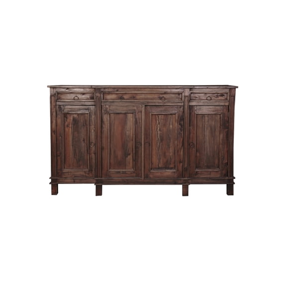 Sunset Trading Cottage Farmhouse Wood Sideboard in Raftwood Brown