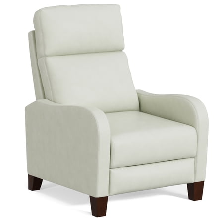 Sunset Trading Dana Pushback Traditional Leather Recliner in White