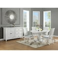 thumbnail image 1 of Sunset Trading Dover 54-72" Oval Expandable Dining Table Set White Wood w Buffet, 1 of 9