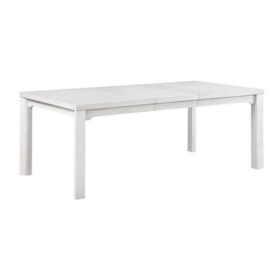 Sunset Trading Dover 60-78-96" Rectangular Expandable White Wood Dining Table