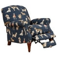 thumbnail image 1 of Sunset Trading Happy Dog Fabric Recliner with Two Matching Pillows in Navy Blue, 1 of 8