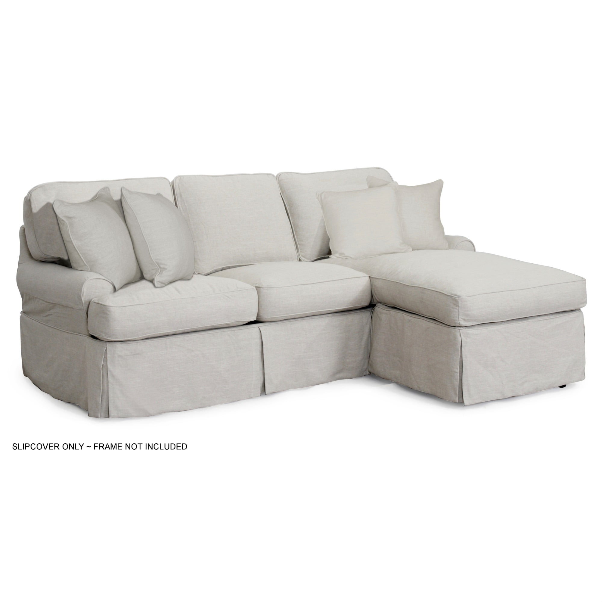Slipcovered sofa 2024 with chaise