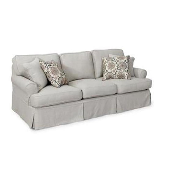 Sunset Trading Horizon Slipcovered 88" Sofa in Light Gray