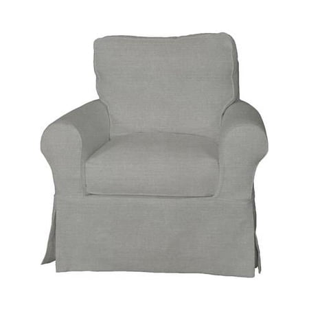 Sunset Trading Horizon Slipcovered Swivel Chair Peyton Slate