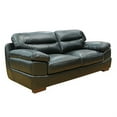 thumbnail image 1 of Sunset Trading Jayson 89" Modern Top-Grain Leather Sofa in Black, 1 of 5