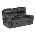 thumbnail image 1 of Sunset Trading Luxe Leather Reclining Loveseat with Power Headrest in Gray, 1 of 13