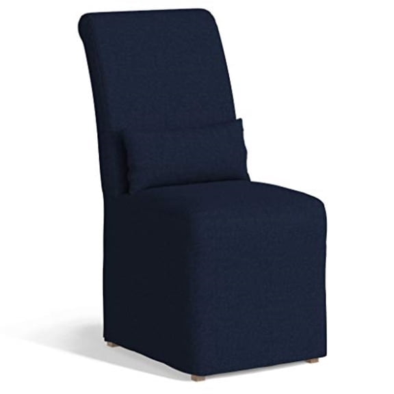 Sunset Trading Newport 20" Fabric Slipcovered Dining Chair in Navy Blue
