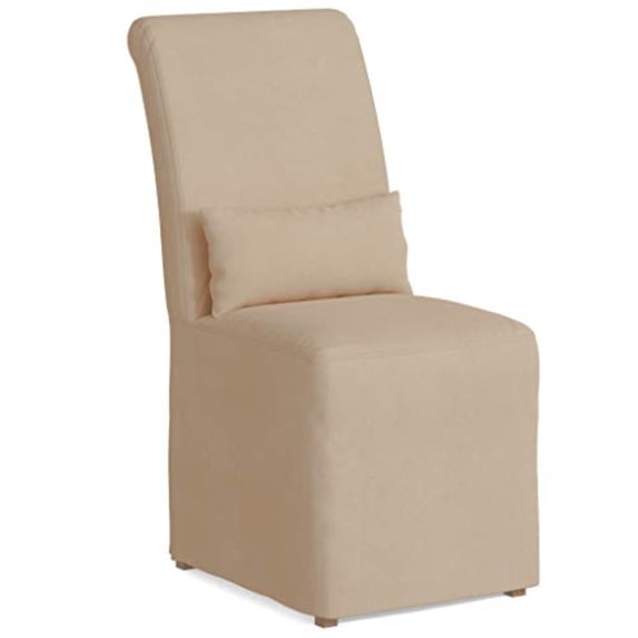 Sunset Trading Newport 20" Fabric Slipcovered Dining Chair in Tan