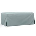 thumbnail image 1 of Sunset Trading Newport 44" Fabric Slipcovered Ottoman in Ocean Blue, 1 of 3