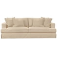 thumbnail image 1 of Sunset Trading Newport 94" Fabric Slipcovered Recessed Fin Arm Sofa in Tan, 1 of 8