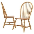 thumbnail image 1 of Sunset Trading Oak Selections 18" Wood Windsor Dining Chair in Oak (Set of 2), 1 of 3