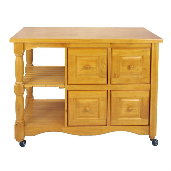 Sunset Trading Regal Kitchen Cart | Light Oak