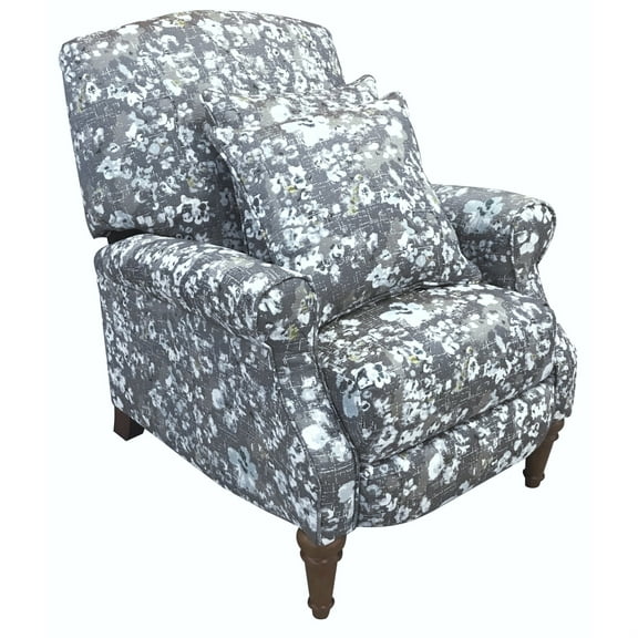 Sunset Trading Seascape Fabric Recliner with Two Matching Pillows in Gray