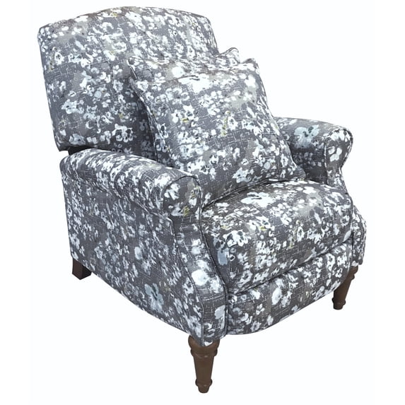 Sunset Trading Seascape Fabric Recliner with Two Matching Pillows in Gray