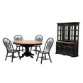 thumbnail image 1 of Sunset Trading Selections 48-66" Extending Dining Set w Buffet Black/Cherry Wood, 1 of 6