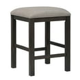 thumbnail image 1 of Sunset Trading Shades of Gray 18" Backless Upholstered Wood Barstool in Gray, 1 of 5