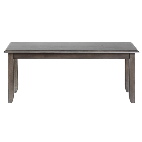 Sunset Trading Shades of Gray 42" Contemporary Wood Dining Bench in Gray