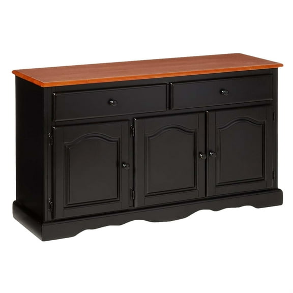 Sunset Trading Traditional Wood Treasure Buffet in Antique Black/Cherry