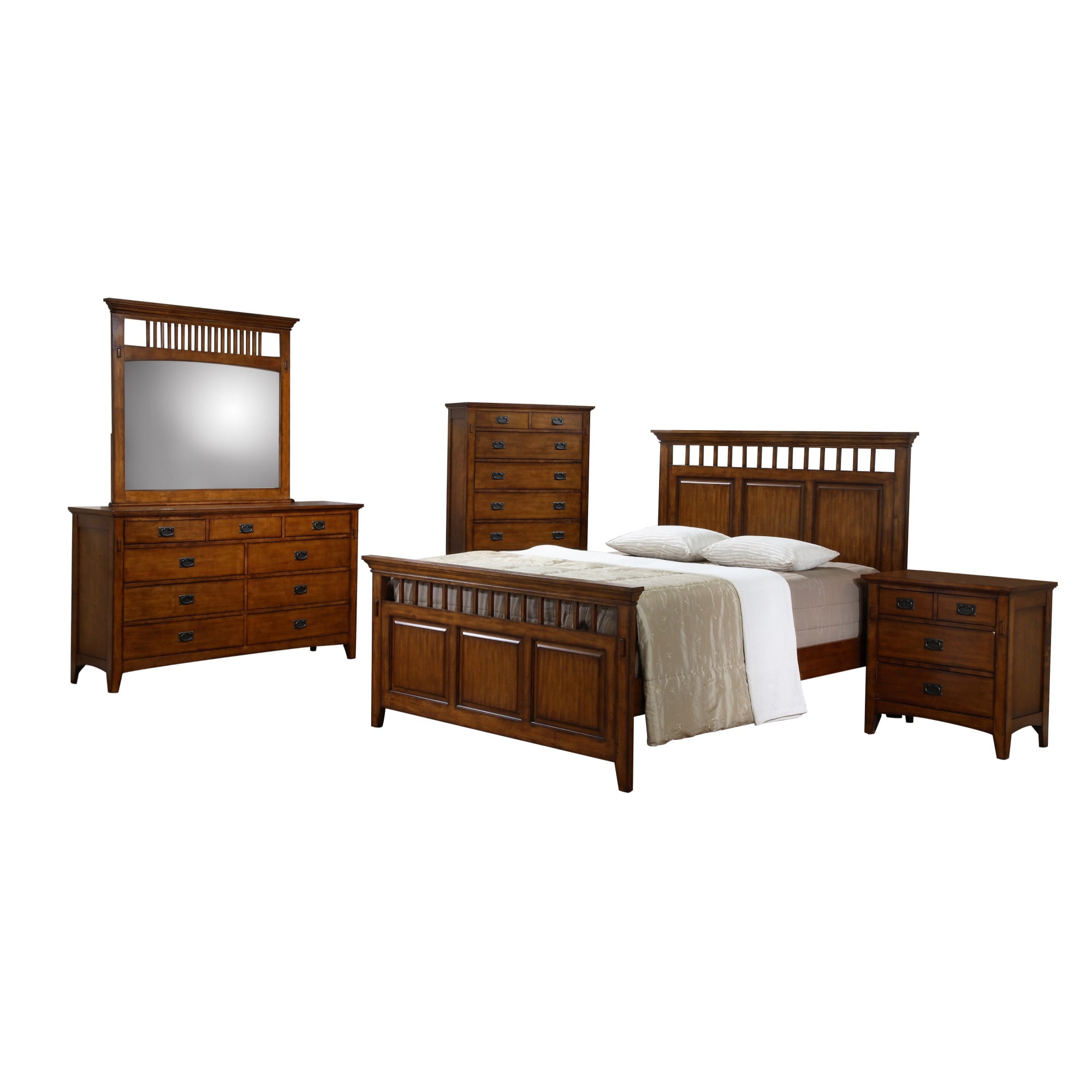 Sunset Trading Tremont Bedroom 5Piece Wood Queen Bedroom Set in