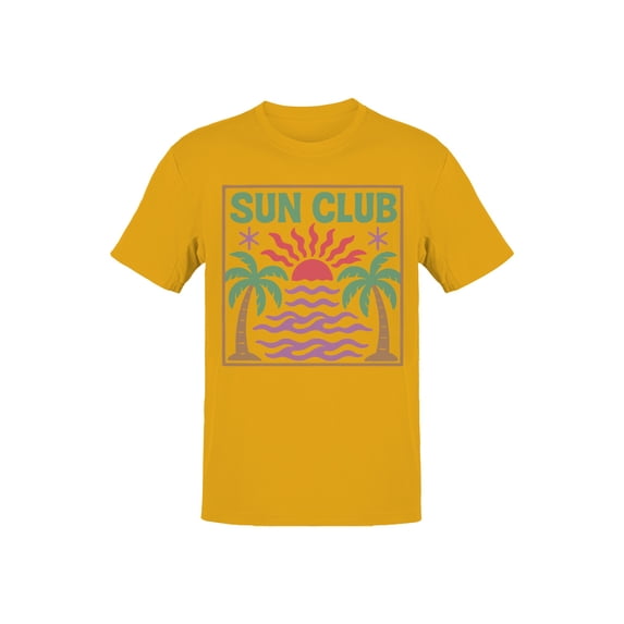 Sunset Vibes in Sun Club Men's T-shirt Gold