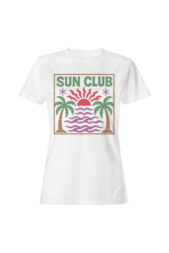 Sunset Vibes in Sun Club Women's T-shirt White