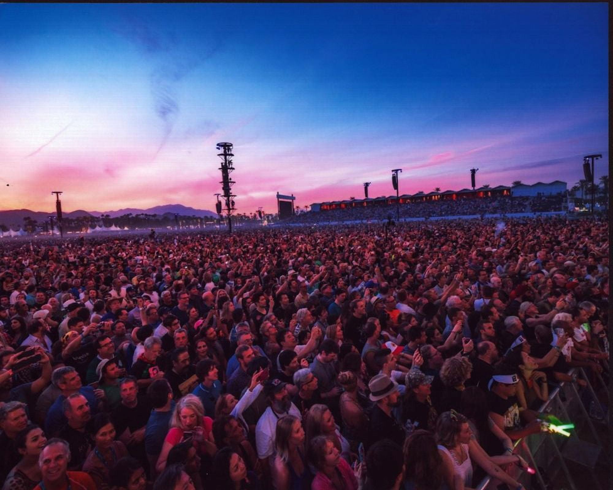 Sunset View Of Crowd At Desert Trip Concert Photo Print (8 x 10) Item