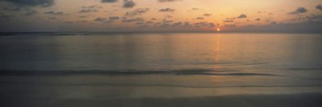 Sunset View from Asdu Resort Maldives Canvas Art - Panoramic Images (36 x 12)