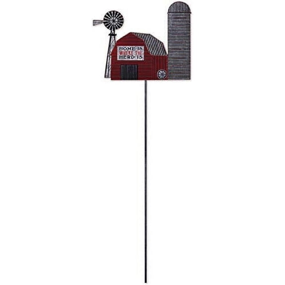 Sunset Vista 93407 Barn Plant Pick, 20 inches High, Multicolor