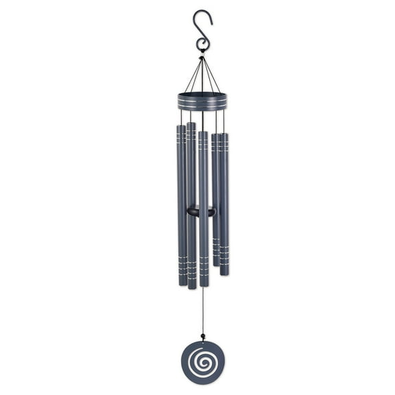 Sunset Vista Design 41" Heavy Tone Wind Chimes, Modern Wind Chimes with Aluminum Tubes and S Hook,Outdoor/Indoor Wind Chimes for Home Garden Hanging Decor,Window Wind Bells, Gray