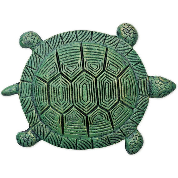 Sunset Vista Design Green Turtle Garden Stepping Stone,13-inch Long, Cast Iron