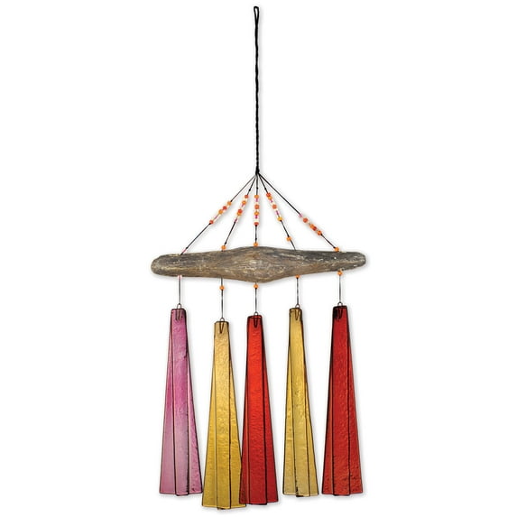 Sunset Vista Design Studios Sea Breeze Glass Wind Chime, Sorbet
