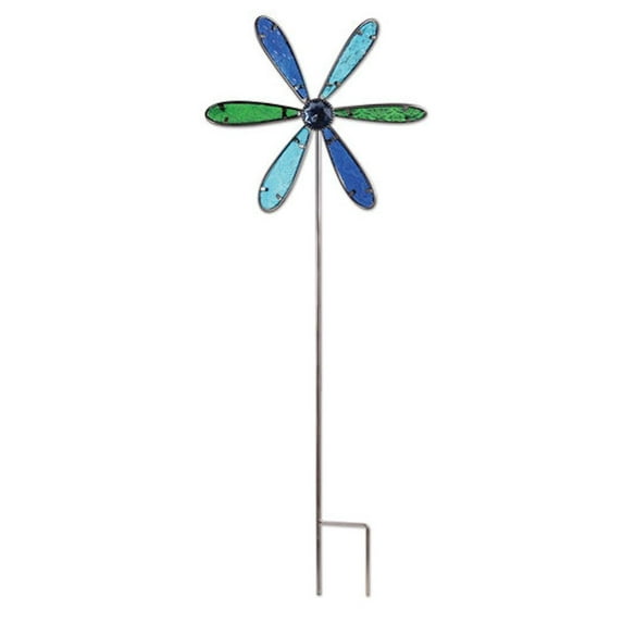 Sunset Vista Designs 073022 - 28" Blue Pinwheel Wind Spinner