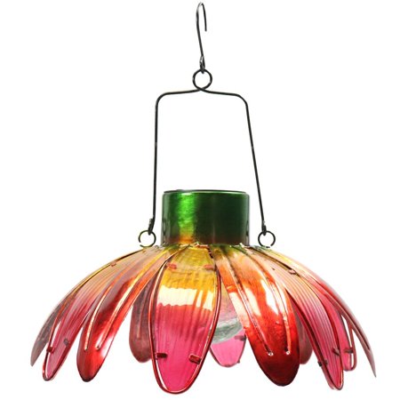 Sunset Vista Designs 085889 - 11" Red Solar Hanging Flower Lantern