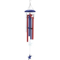 36" Patriotic Red, White, and Blue Metal Wind Chime