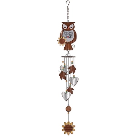 Sunset Vista Designs 419092 - 35" Owl Chime Wind Chime