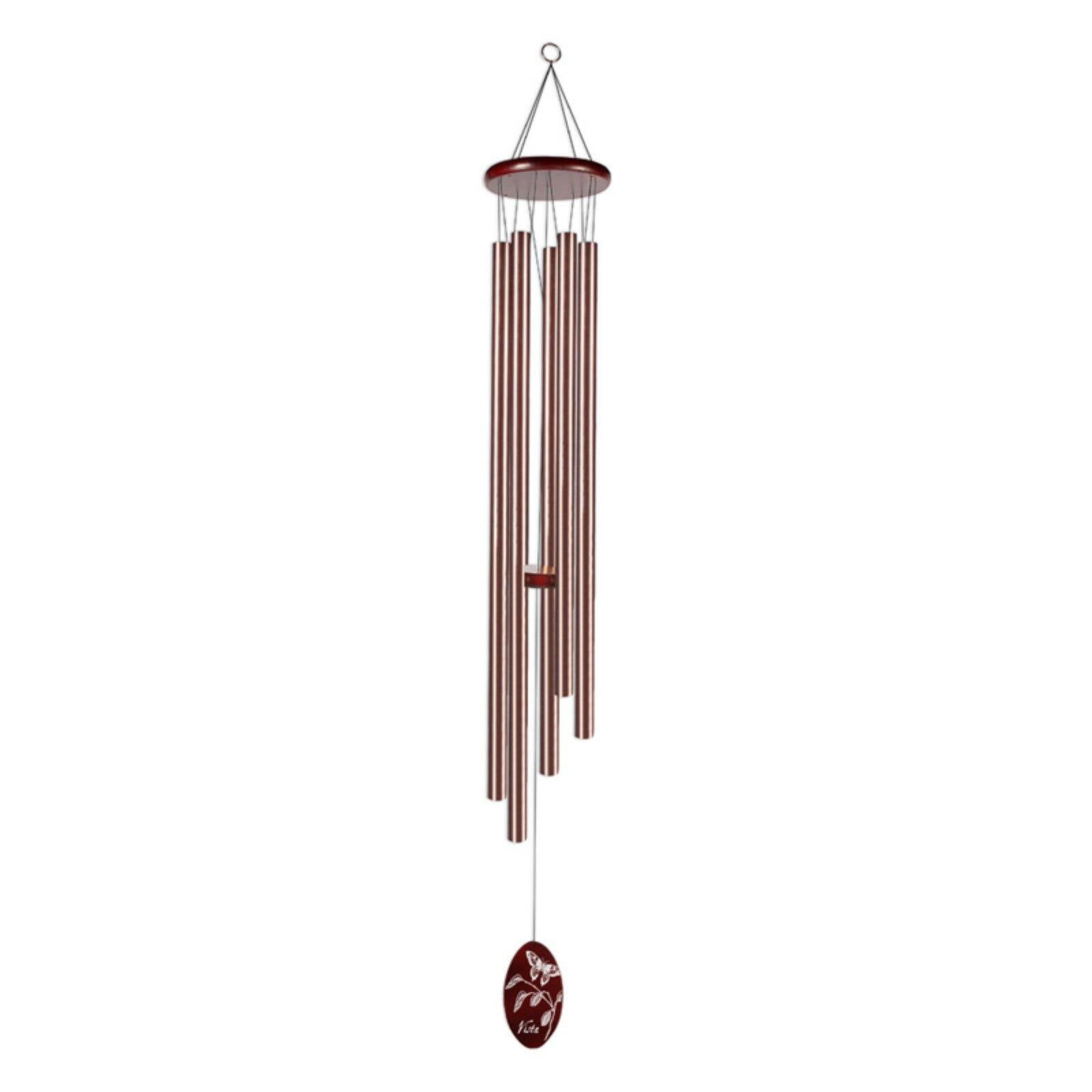 Extra Large Bronze Wind Chime with Butterfly Accent