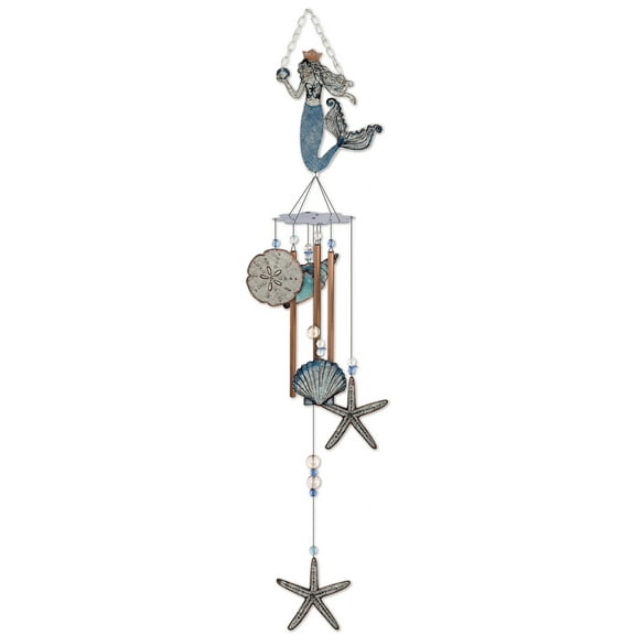 Sunset Vista Designs 92453 Mermaid Metal Wind Chime, Seashells