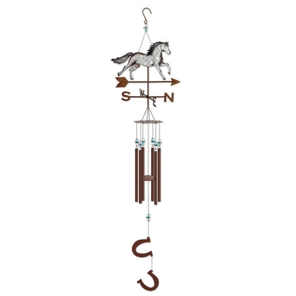 Sunset Vista Designs Farm Fresh Wind Chime, 40-Inch, Horse