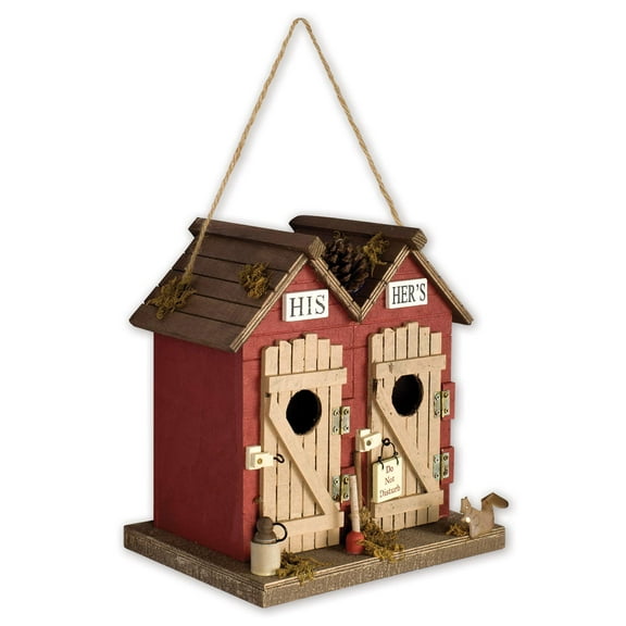 Sunset Vista Designs BPS-04 Decorative and Functional Outdoor Birdhouse, Outhouse