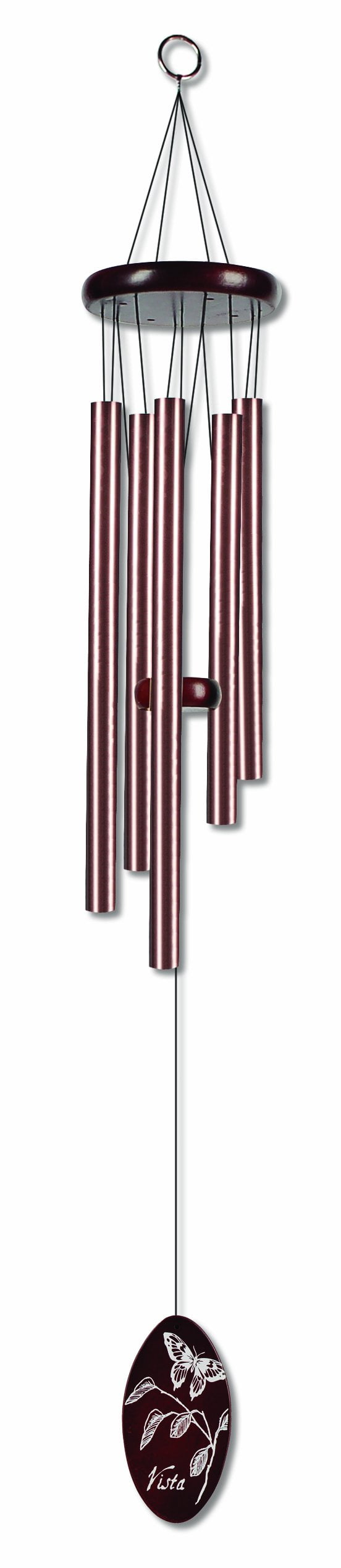 Sunset Vista Designs Bronze Classic Wind Chime with Butterfly, Small