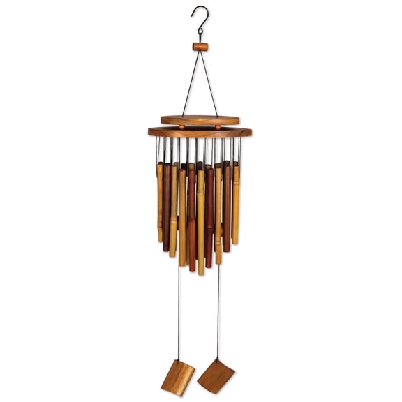 Sunset Vista Designs Zen Gardens Bamboo Wind Chime, 31-Inches Long, Apricot