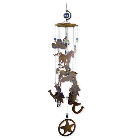 Sunset Vista Designs Horsing Around Western Wind Chime Large 36-Inch