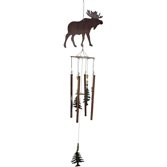 Sunset Vista Designs Wilderness Wonders Wind Chime, 36", Moose