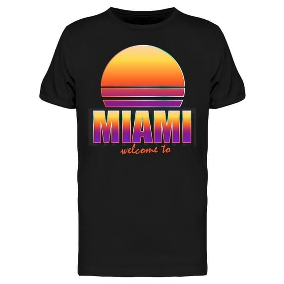Sunset: Welcome To Miami T-Shirt Men -Image by Shutterstock, Male Large