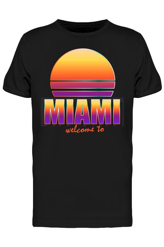Sunset: Welcome To Miami T-Shirt Men -Image by Shutterstock, Male x-Large