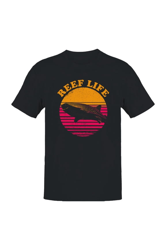 Sunset Whale Shark Reef Life Men's T-shirt