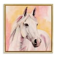 thumbnail image 1 of Sunset White Horse Gold Framed Floater Canvas Wall Art, design by Kim Allen, 1 of 10