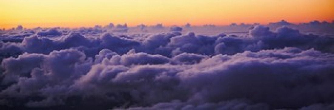 Sunset above the clouds Canvas Art - Panoramic Images (18 x 6)