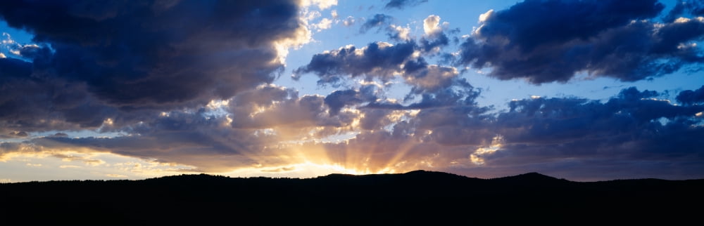 Sunset along Route 95 Idaho Canvas Art - Panoramic Images (27 x 9)