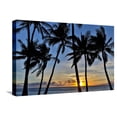 thumbnail image 1 of Art.com Sunset and silhouetted palm trees, Kihei, Maui, Hawaii Stretched Canvas Print Wall Art by Darrell Gulin, 24" x 16", 1 of 4